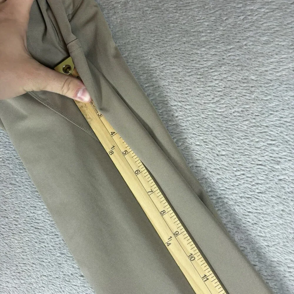 Lululemon ABC Chino Pants Mens‎ 32 Beige Polyester Stretch Slim Fit